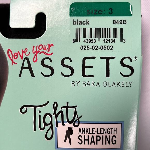 Spanx Love Your Assets Ankle Length Shaping Tights Black Size 3 Slims Tummy Hips - Picture 2 of 7